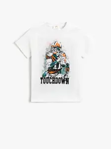 Koton Boys Graphic Printed Pure Cotton Baseball T-shirt