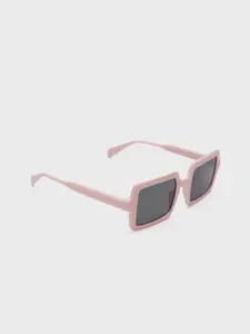 20Dresses Women Rectangle Textured Acrylic Sunglasses With Regular Lens SG010788