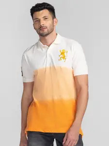GIORDANO Colourblocked Polo Collar Slim Fit T-shirt