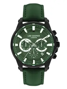 Lee Cooper Men Brass Leather Straps Digital Multi Function Watch LC07525 677