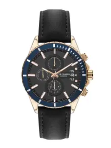 Lee Cooper Men Brass Leather Straps Analogue Multi Function Watch LC07530 451