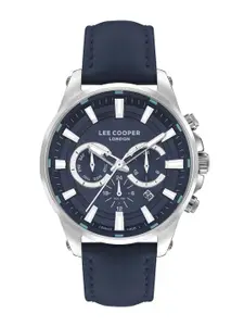 Lee Cooper Men Brass Embellished Leather Wrap Around Straps Digital Watch LC07525.399