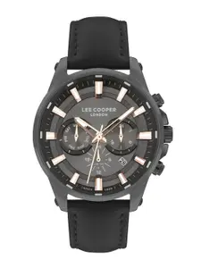 Lee Cooper Men Brass Leather Bracelet Style Straps Digital Watch LC07525.651