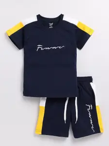 Toonyport Boys Printed Pure Cotton T-shirt with Shorts