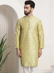 SOJANYA Floral Printed Silk Cotton Kurta