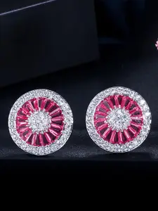 Peora Silver-Plated Contemporary Studs Earrings