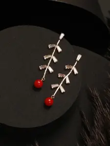 Jazz and Sizzle Rose Gold-Plated Contemporary Drop Earrings