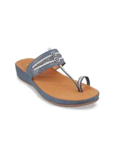 Metro Women Striped Comfort Heels