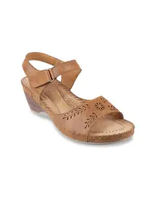 Mochi Peep Toes Laser Cuts Wedge Heels