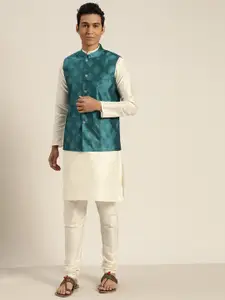SOJANYA Regular Kurta With Churidar & With Nehru Jacket