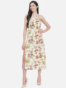 ALL WAYS YOU Floral Printed Strapless Fit & Flare Midi Dress