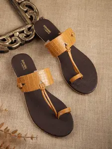 Anouk Women Croc Textured One Toe Flats