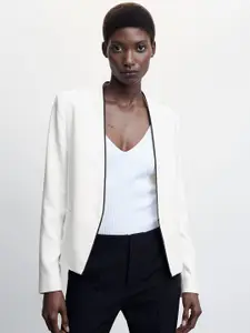 MANGO Shawl Collar Sustainable Open-Front Blazer