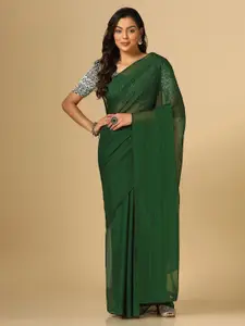 Satrani Poly Georgette Saree With Embellished Blouse