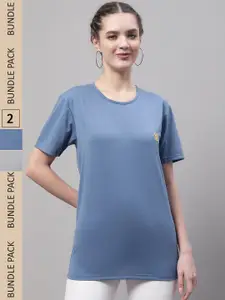VIMAL JONNEY Pack Of 2 Cotton T-Shirts
