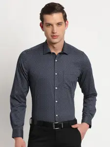 Turtle Micro Ditsy Printed Slim Fit Pure Cotton Formal Shirt