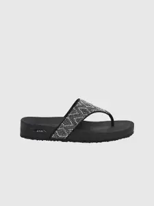 Skechers Women ARCH FIT VINYASA Embellished Open Toe Flats