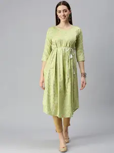 SHOWOFF Geometric Printed A-Line Kurta