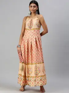 SHOWOFF Ethnic Motifs Printed Shoulder Straps Sequinned Kurta