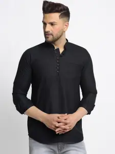 Jompers Mandarin Collar Long Sleeves Pure Cotton Short Kurta