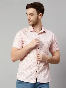 Cantabil Micro Ditsy Printed Cotton Casual Shirt