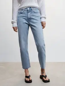 MANGO Straight Fit High-Rise Jeans