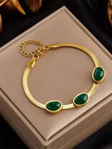ZIVOM Women 18 K Gold-Plated Link Bracelet