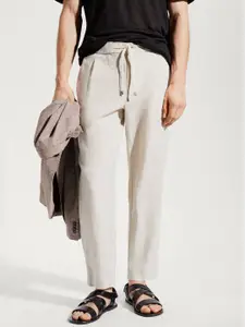 MANGO MAN Linen Cotton Trousers