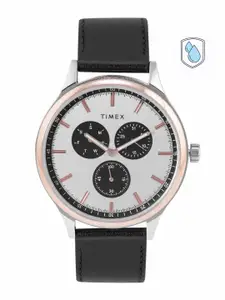 Timex Men Brass Dial & Leather Straps Analogue Multi Function Watch TWEG184SMU07