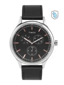 Timex Men Brass Dial & Leather Straps Analogue Multi Function Watch TWEG184SMU06