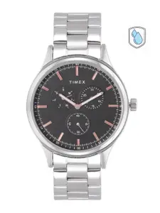 Timex Men Brass Dial & Bracelet Style Straps Analogue Multi Function Watch TWEG184SMU08