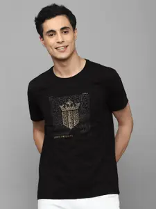 Louis Philippe Sport Typography Printed Slim Fit Pure Cotton T-shirt