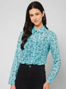 PURYS Women Floral Printed Regular Fit Casual Shirt