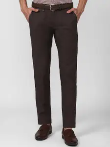 Van Heusen Men Slim Fit Mid-Rise Trousers