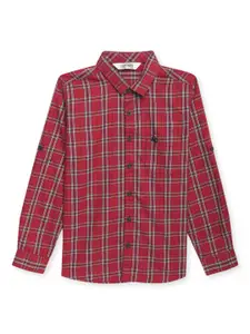 Cantabil Boys Tartan Checks Cotton Casual Shirt