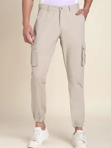 Dennis Lingo Men Cotton Comfort Plain Slim Fit Cargo Joggers
