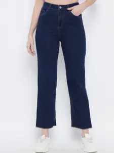 GUTI Women Flared High-Rise Stretchable Cotton Jeans