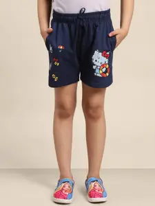 Kids Ville Girls Hello Kitty Printed Cotton Shorts