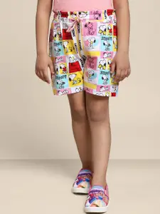 Kids Ville Peanuts Printed Shorts For Kids Girls