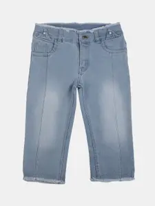 V-Mart Girls Washed Regular Fit Denim Shorts