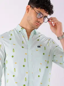 The Indian Garage Co Men Slim Fit Opaque Printed Casual Shirt