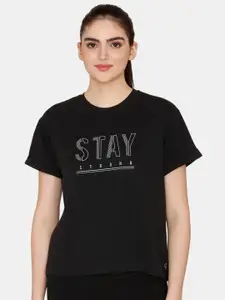 Zelocity by Zivame Typography Print Cotton T-Shirt