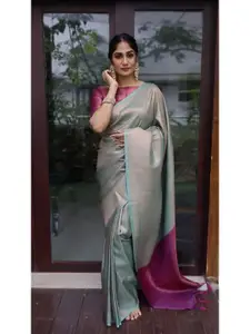 AVANTIKA FASHION Woven Design Zari Pure Silk Kanjeevaram Saree