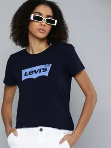 Levis Women Pure Cotton Brand Logo Printed T-shirt