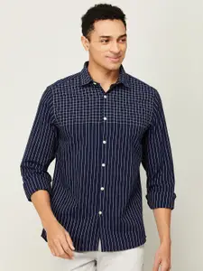 Melange by Lifestyle Vertical Stripes Striped Pure Cotton Casual Shirt