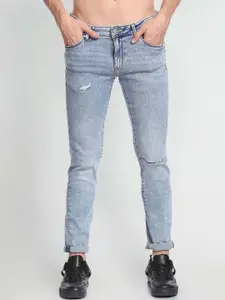 Flying Machine Men Skinny Fit Low Distress Heavy Fade Mid-Rise Stretchable Jeans