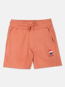 U.S. Polo Assn. Kids Boys Mid-Rise Pure Cotton Shorts