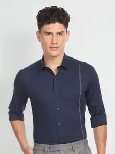 Arrow New York Men Slim Fit Twill Opaque Formal Shirt