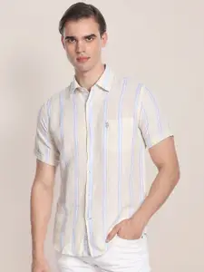 U.S. Polo Assn. Striped Linen Cotton Casual Shirt