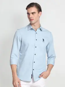 U.S. Polo Assn. Denim Co. Spread Collar Opaque Twill Casual Shirt